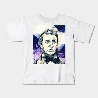 Henry David Thoreau Portrait | Henry David Thoreau Artwork 14 Kids T-Shirt